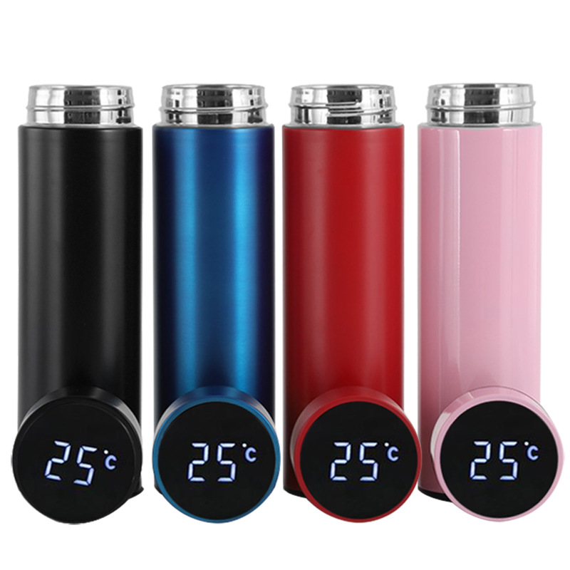 500ml stainless steel thermos flask with smart temperature display