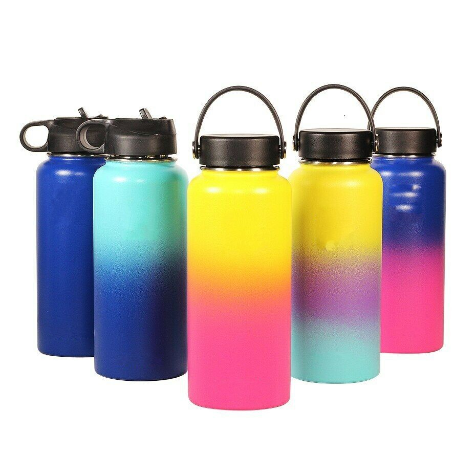 ECO-friendly 32oz wide mouth vacuum insulated sports bottle