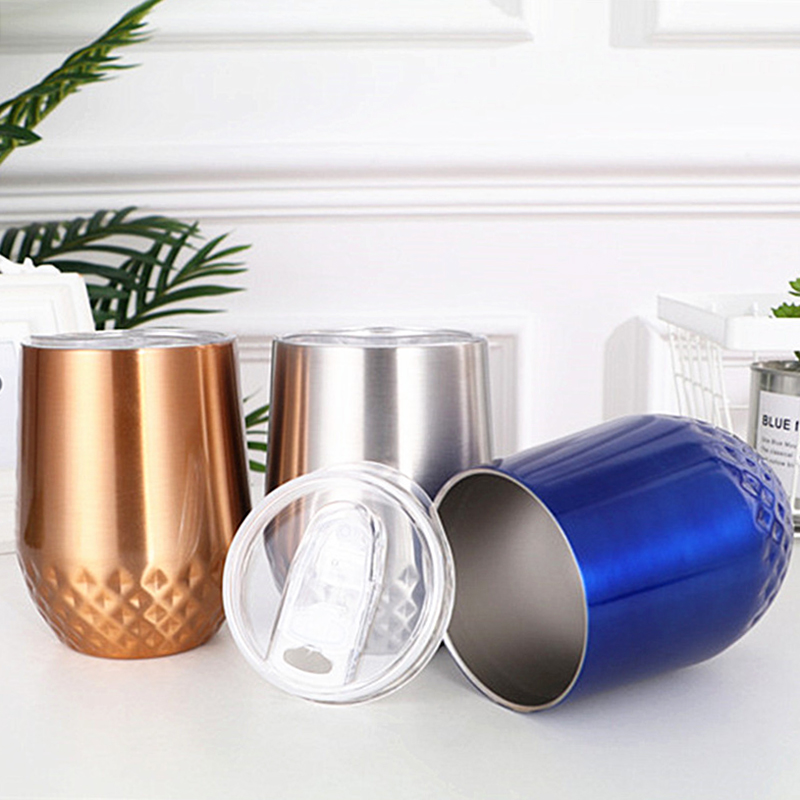 Stainless steel vacuum insulated double wall wine tumbler