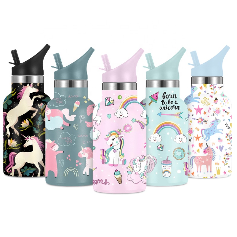 12oz 14oz BPA free kids flask insulated double wall stainless steel water bottle