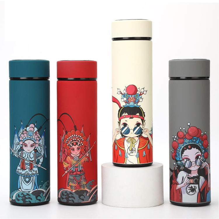 Beijing opera Stainless Steel Thermos Vacuum Flask Water Bottle