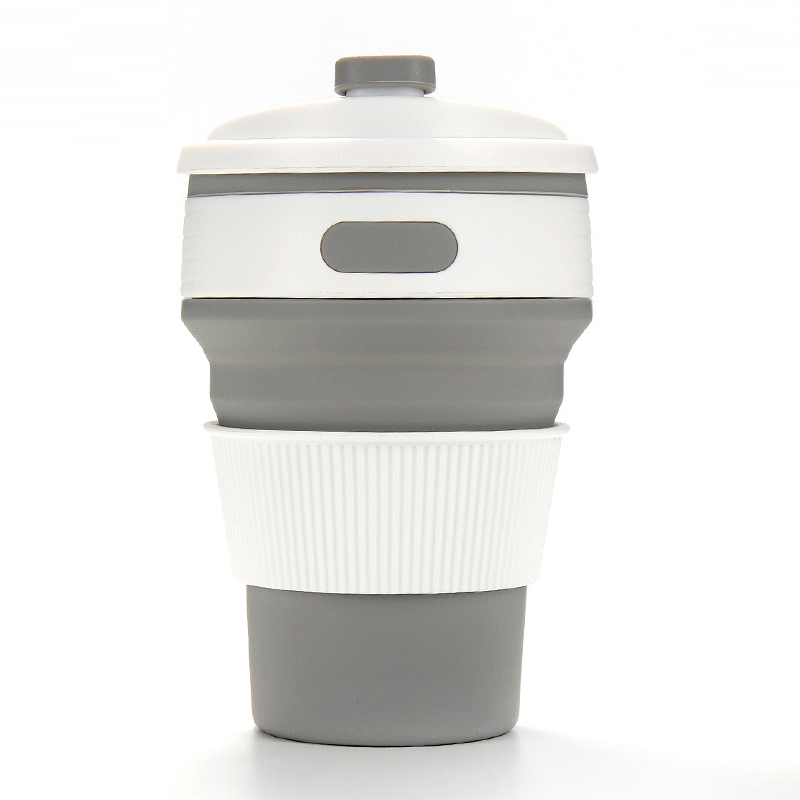 Silicone folding coffee cup